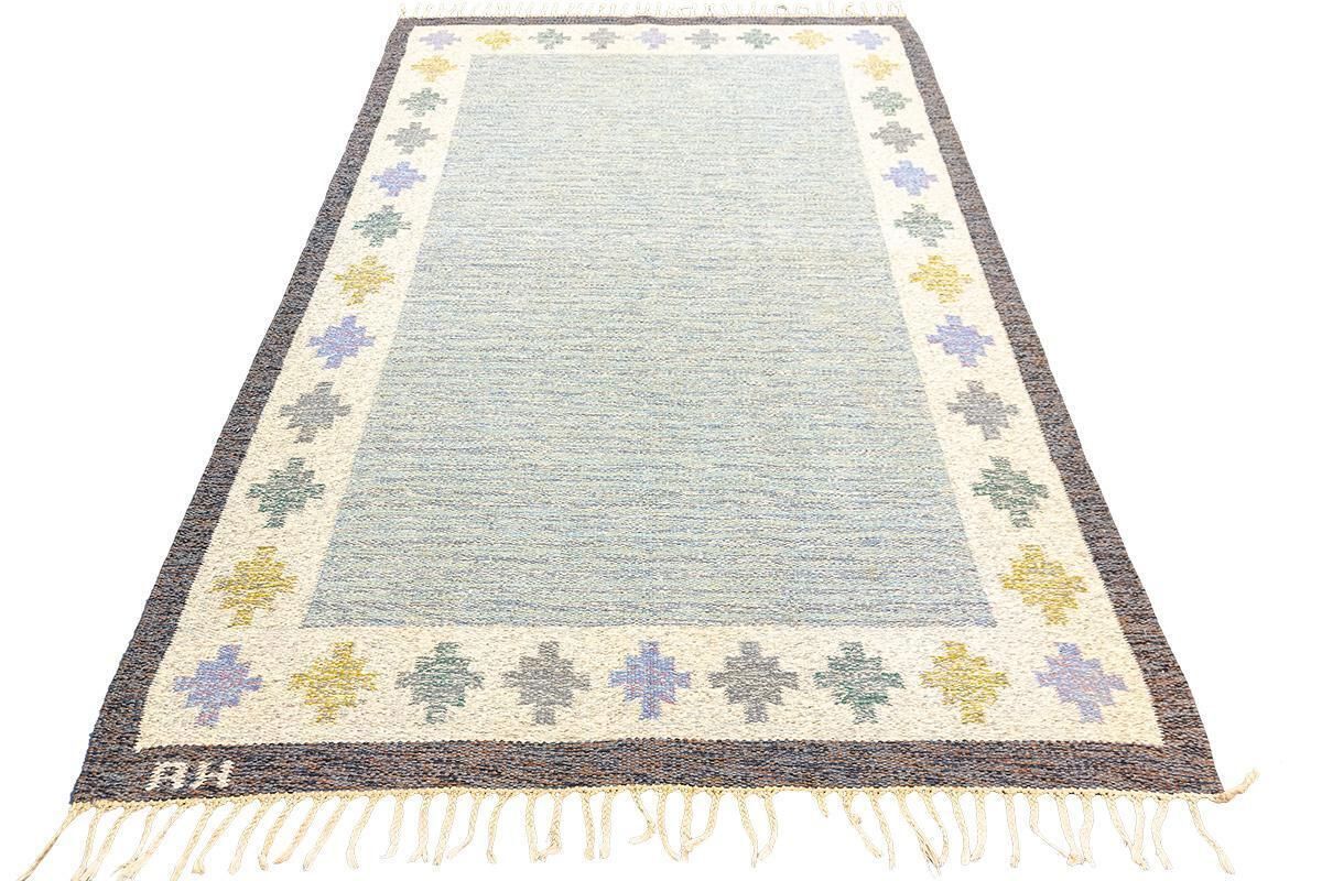 Nordic Rug Rollakan Swedish Signed Piece photo Textiles