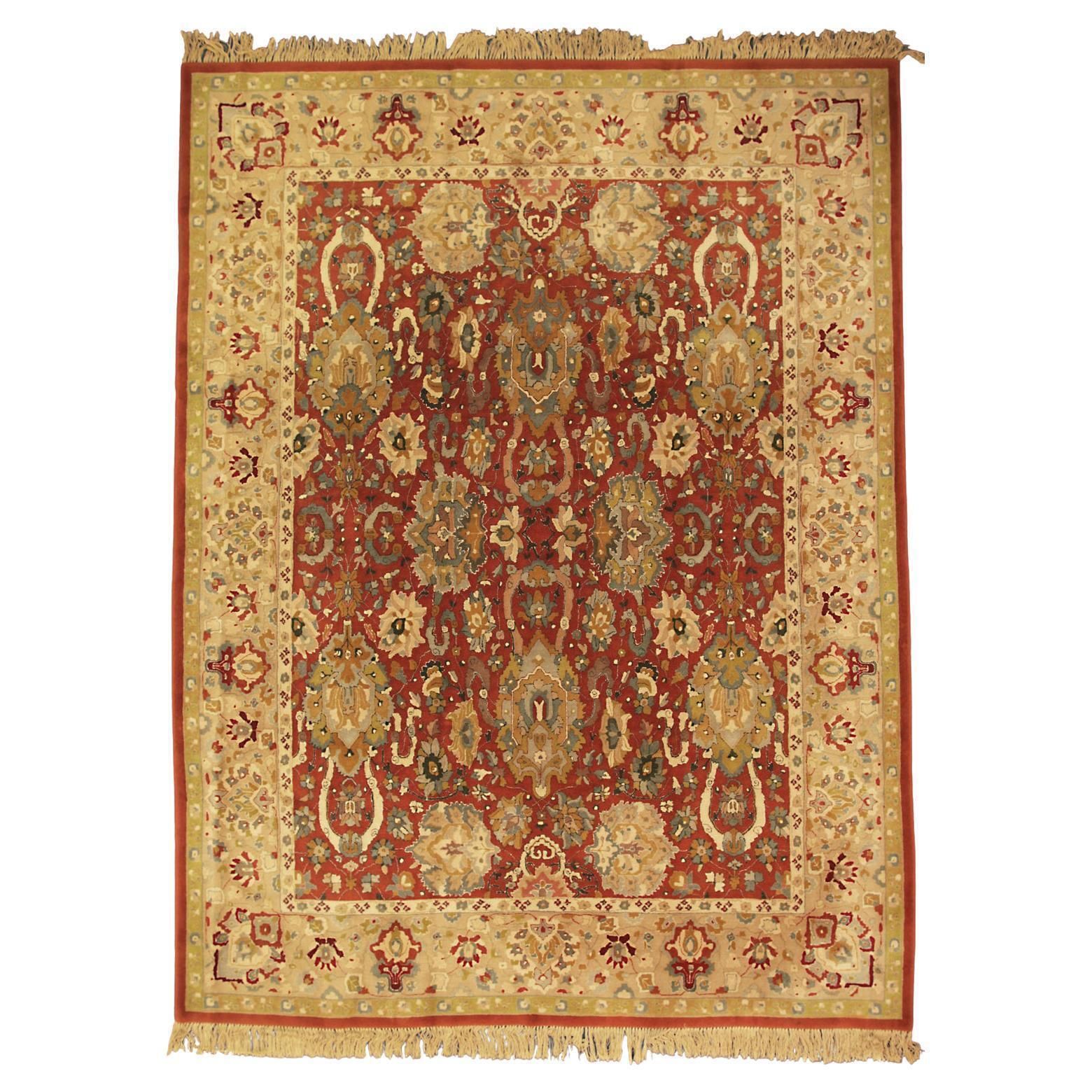 Antique German All Over Field Tetex Carpet Wool, Ca. 1920