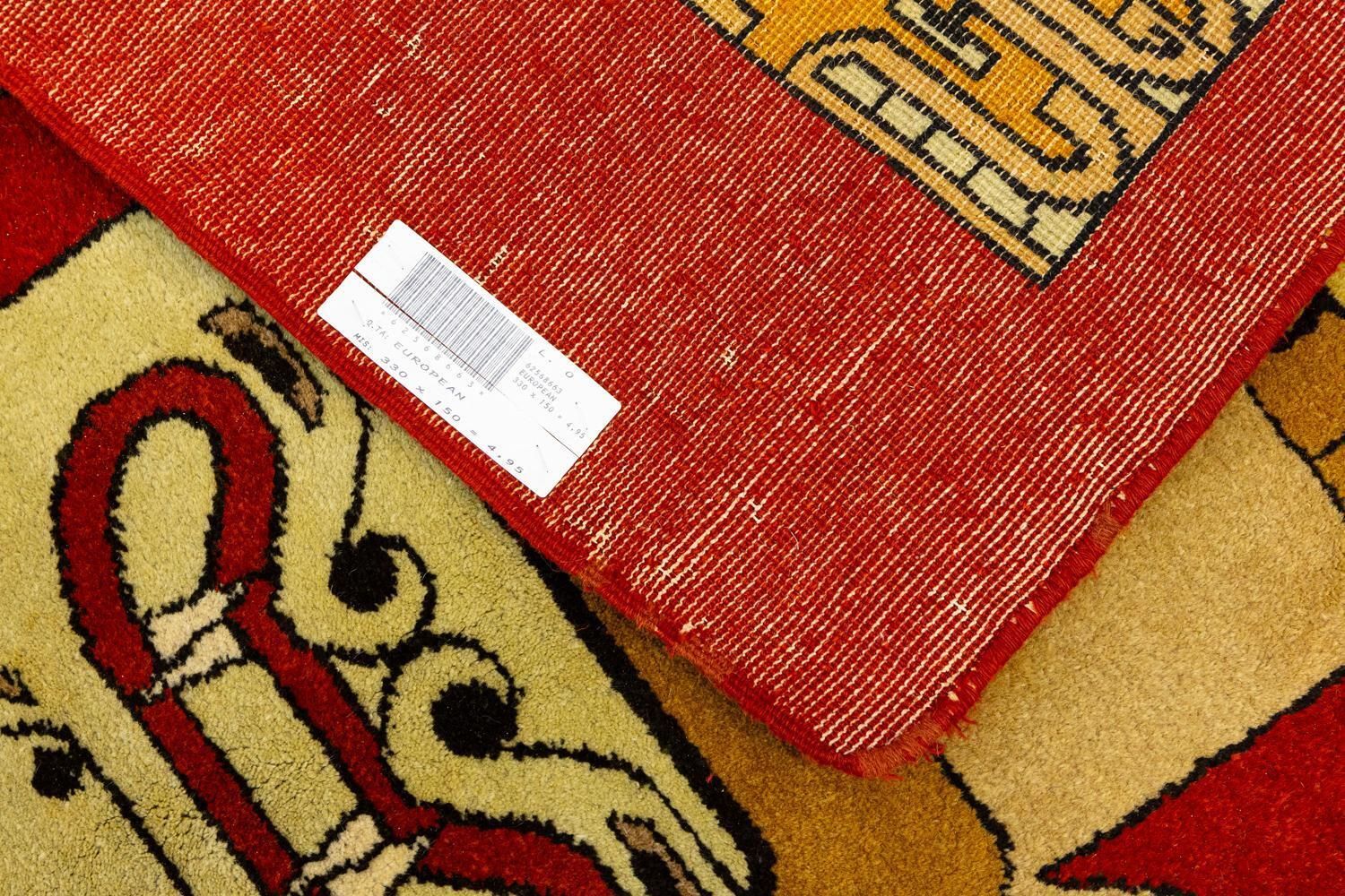 photo furniture European Rug With Mayan Culture Design, 1950 1970