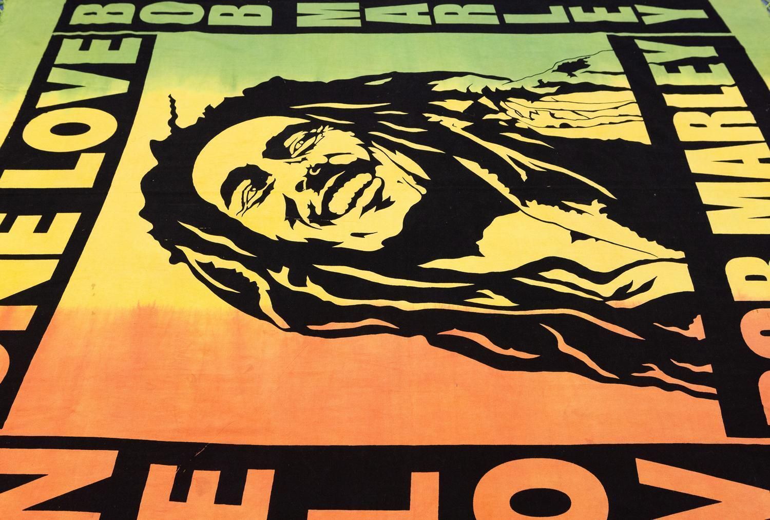 “Bob Marley” Textile Sud American Stamped, Xxi Century photo for sale