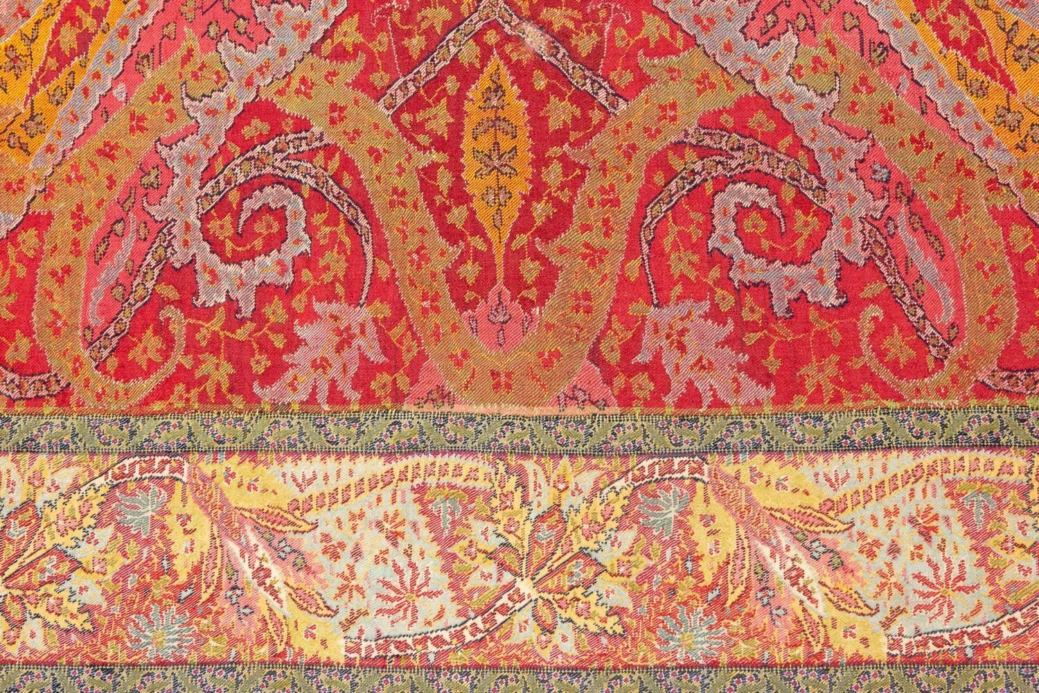 Kashmir Shawl Antique Indian Paisley And Arabesque Motifs Textile, 1800 1820 photo Textiles