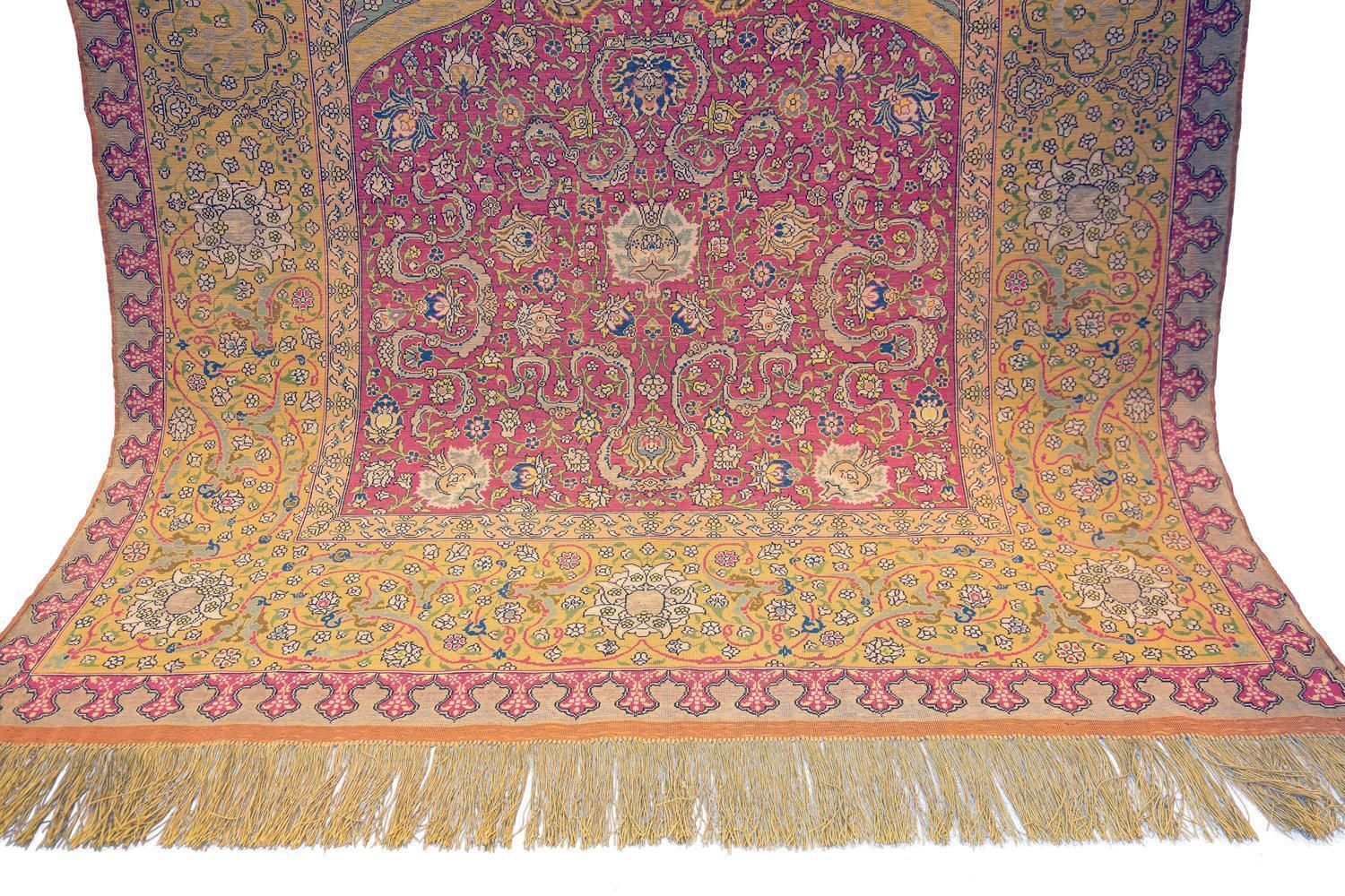 Rare Turkish Antique Signed “Zareh” Peyman Koum Kapi Rug photo 84919.0