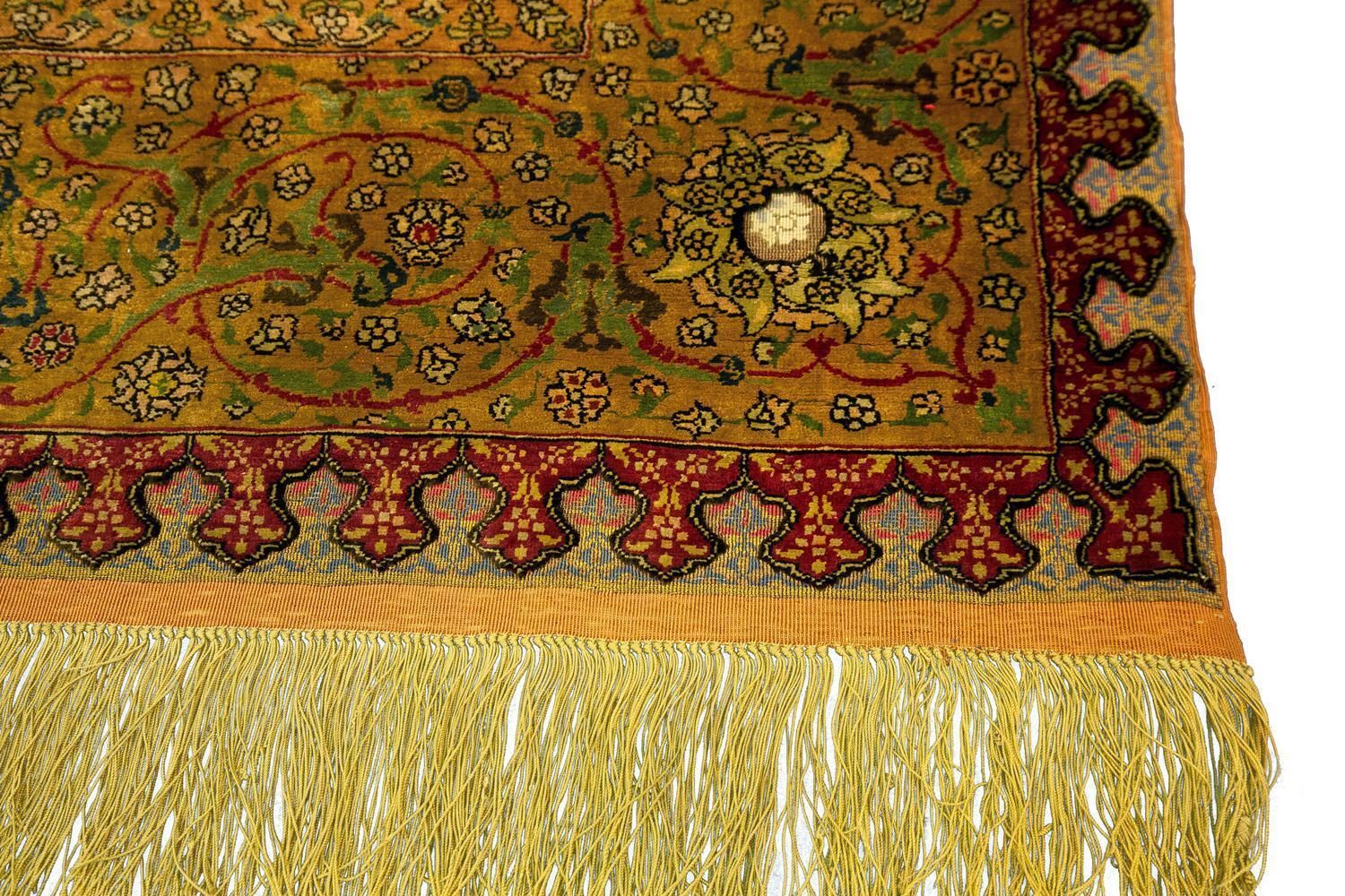 Rare Turkish Antique Signed “Zareh” Peyman Koum Kapi Rug photo buy