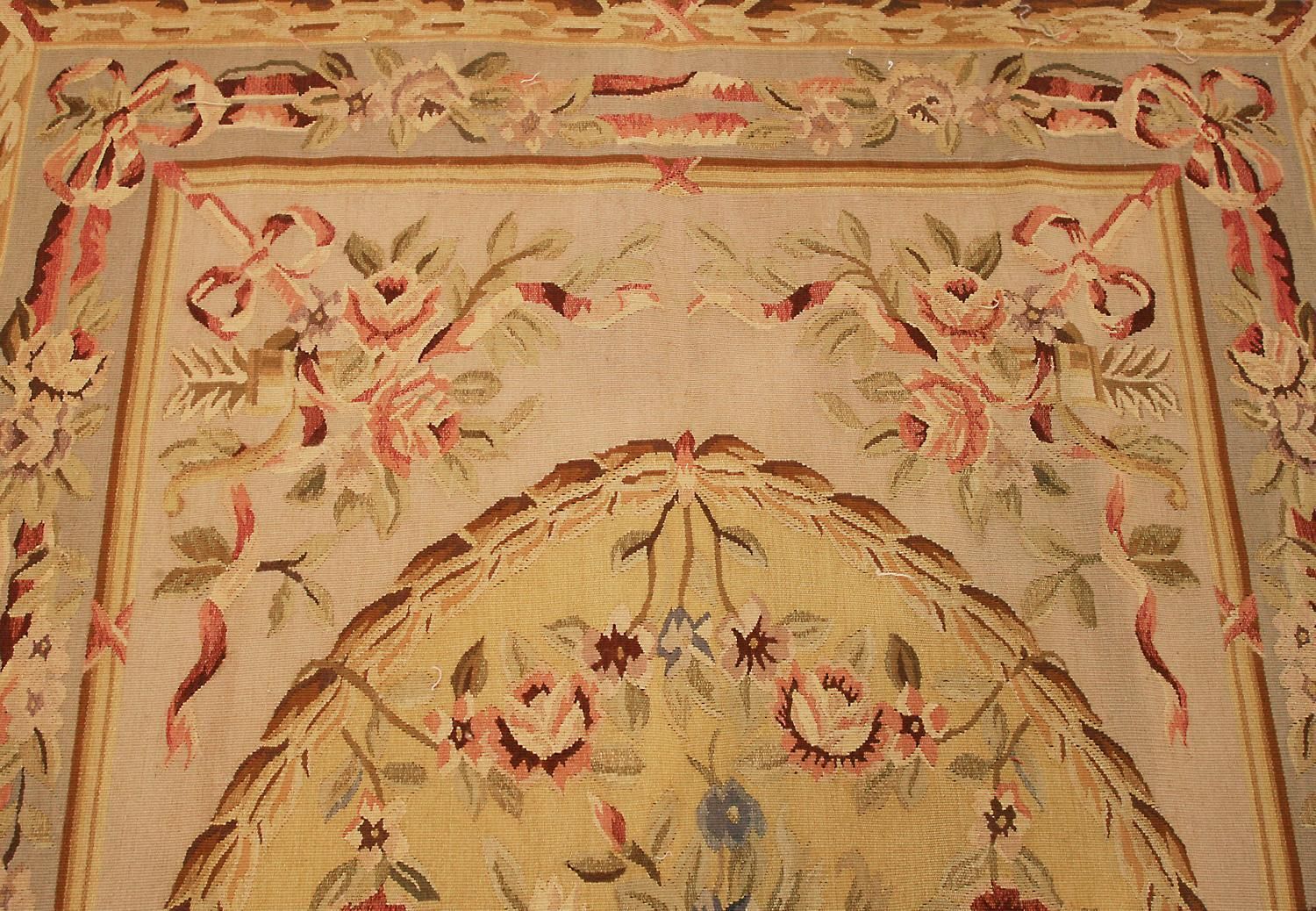 Aubusson Rug Flat Weave French Style photo for sale