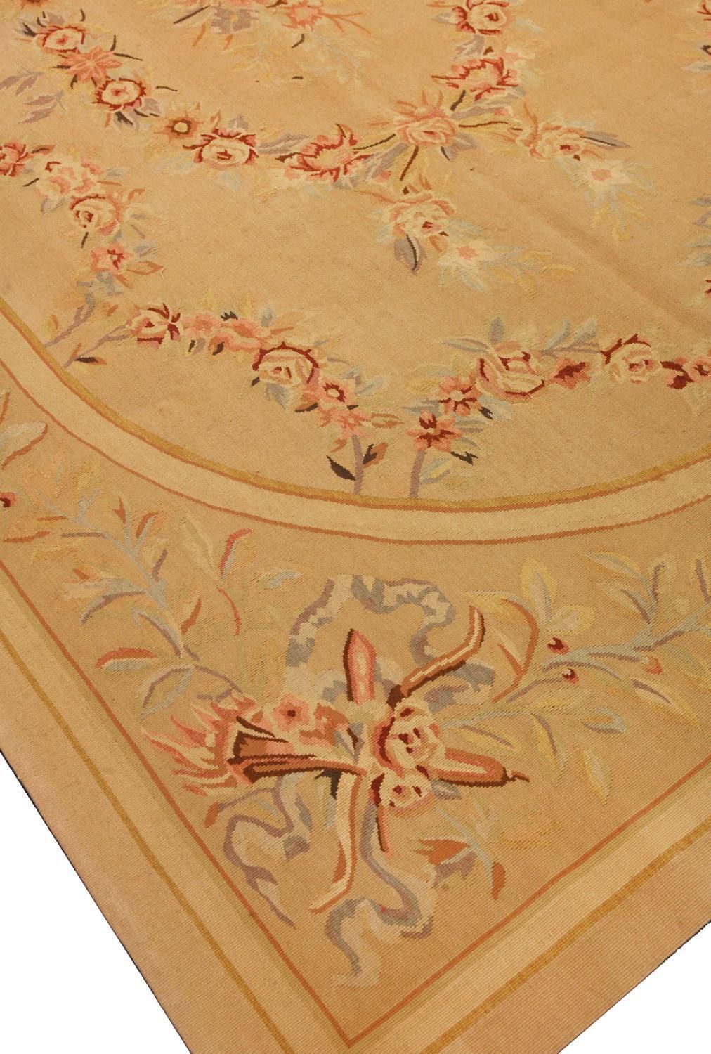 Aubusson Rug Chinese Floral Design photo for sale