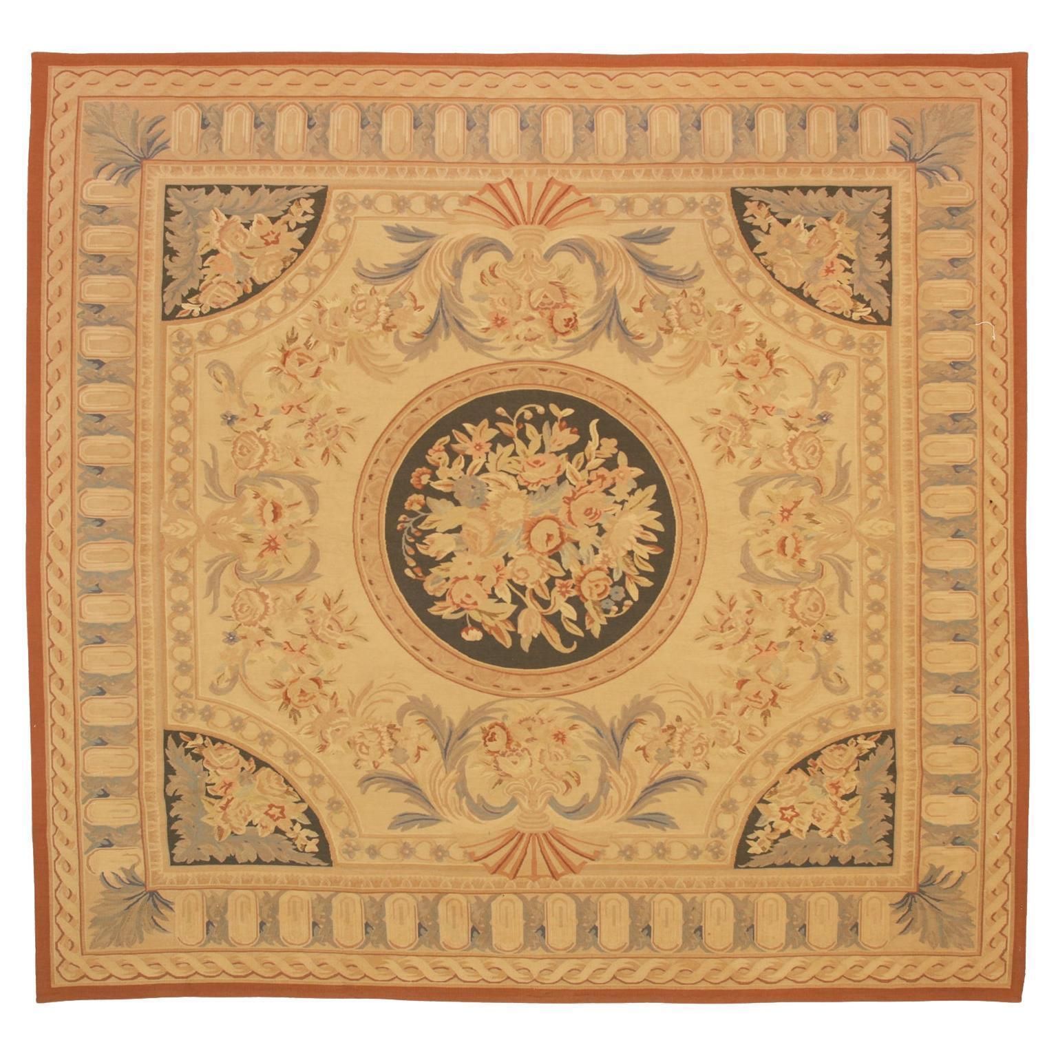 Aubusson Rug Flat Weave Chinese