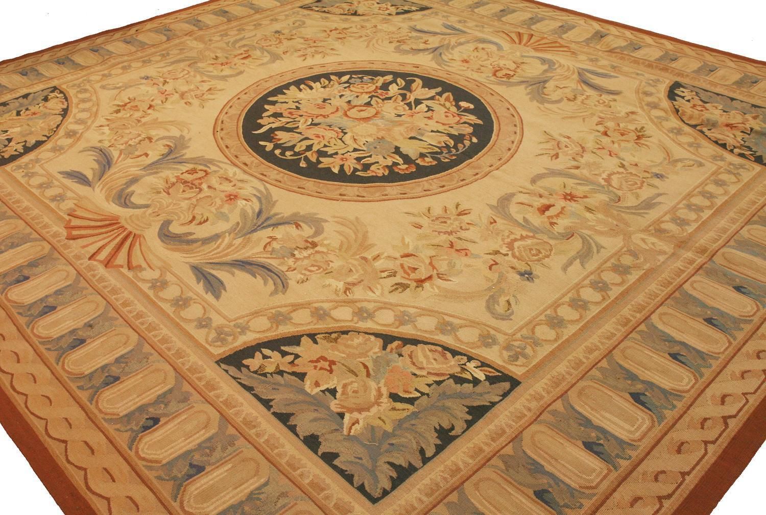 Aubusson Rug Flat Weave Chinese photo Textiles