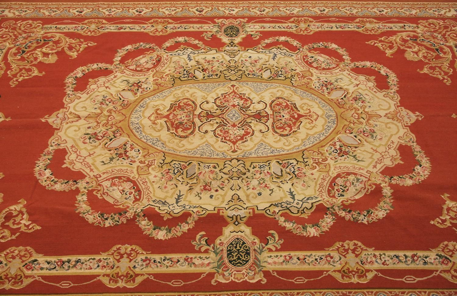 Aubusson Rug Flat Weave Chinese, 21st Century photo for sale