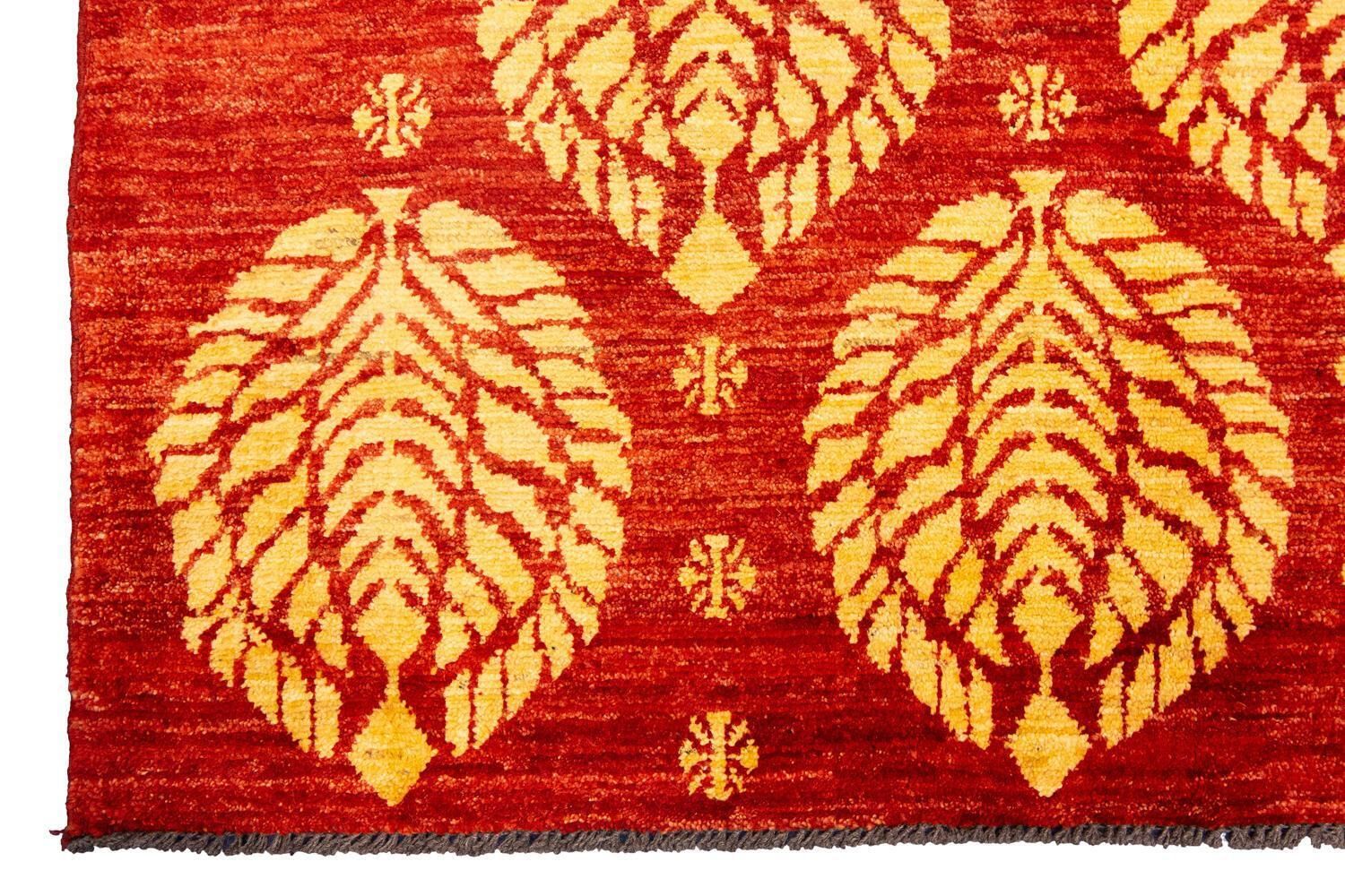Bold Design Hand Knotted Vintage Red Field Etno Yadan Rug, Xxi Century photo buy