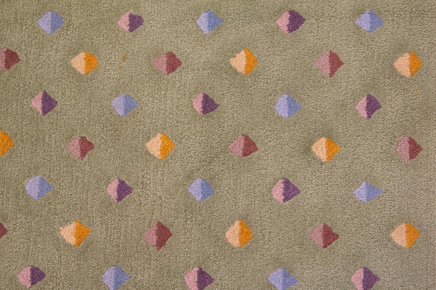 Hallway Runner Rug Modern European Hand Tufted, Late 20th Century photo vinterior