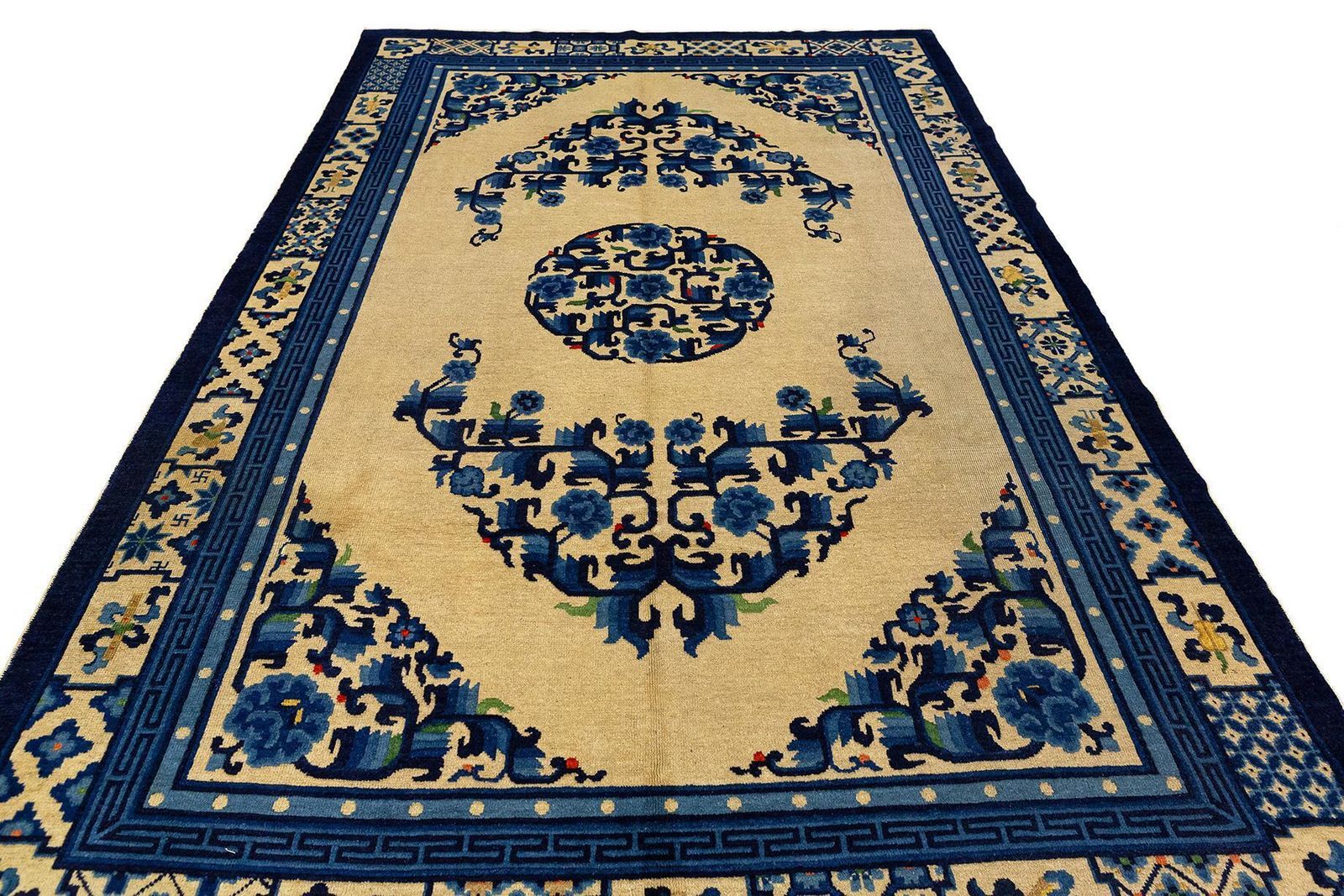 Chinese Rug Peking Ivory Background photo Textiles