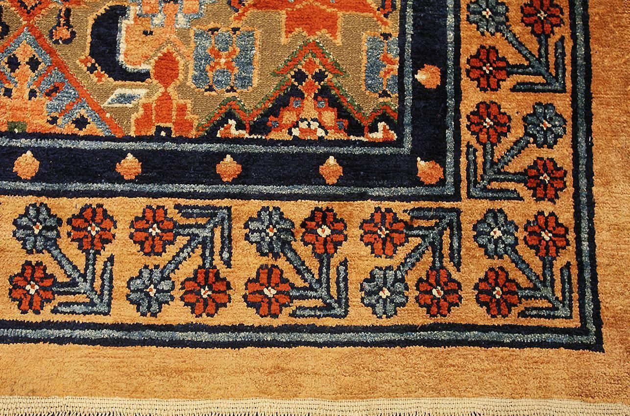 Rare Antique Imperial Palace Chinese Silk & Metal Rug photo vinterior