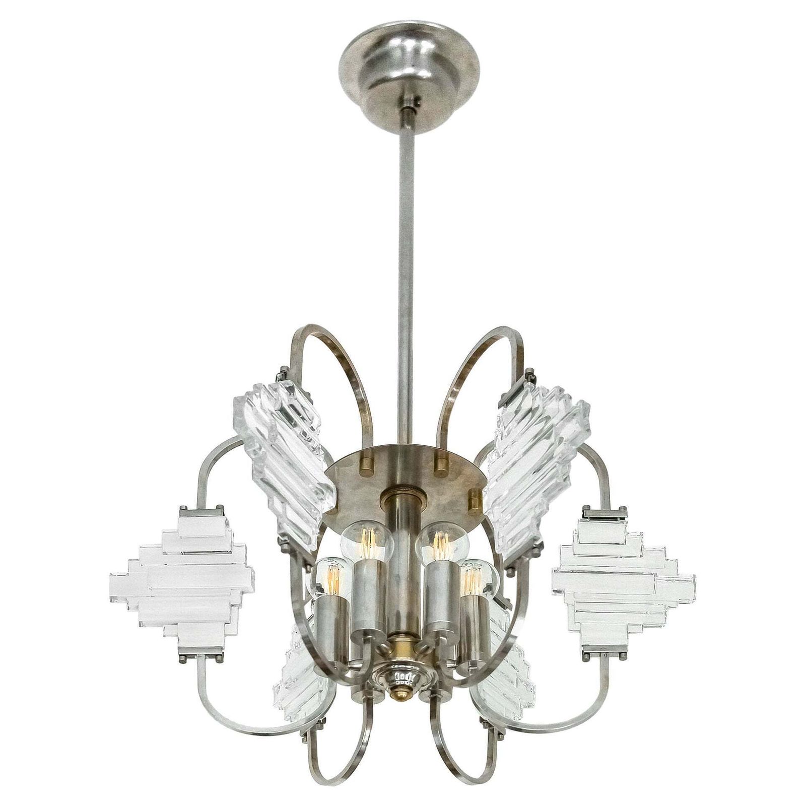 Mid Century Italian Chandelier By Sciolari, Circa 1970