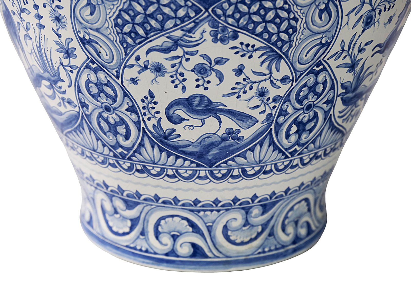 Very Large Portuguese Hand Painted Ceramic Lidded Vase/Urn photo Home Decor