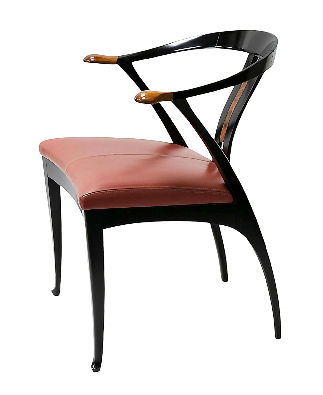Set Of 4 Pcs. Italian Mid Century Giorgetti Dining Chairs From 1980's photo Furniture