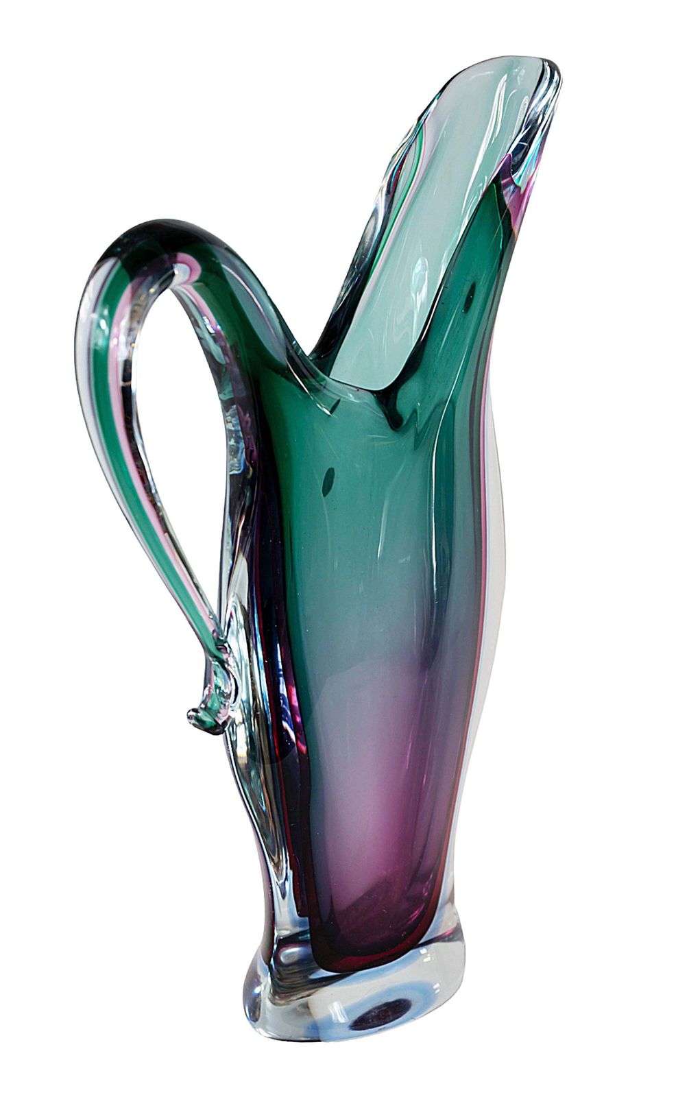 Mid Century Italian Handmade Sommerso Murano Glass Vase/Jug photo Home Decor