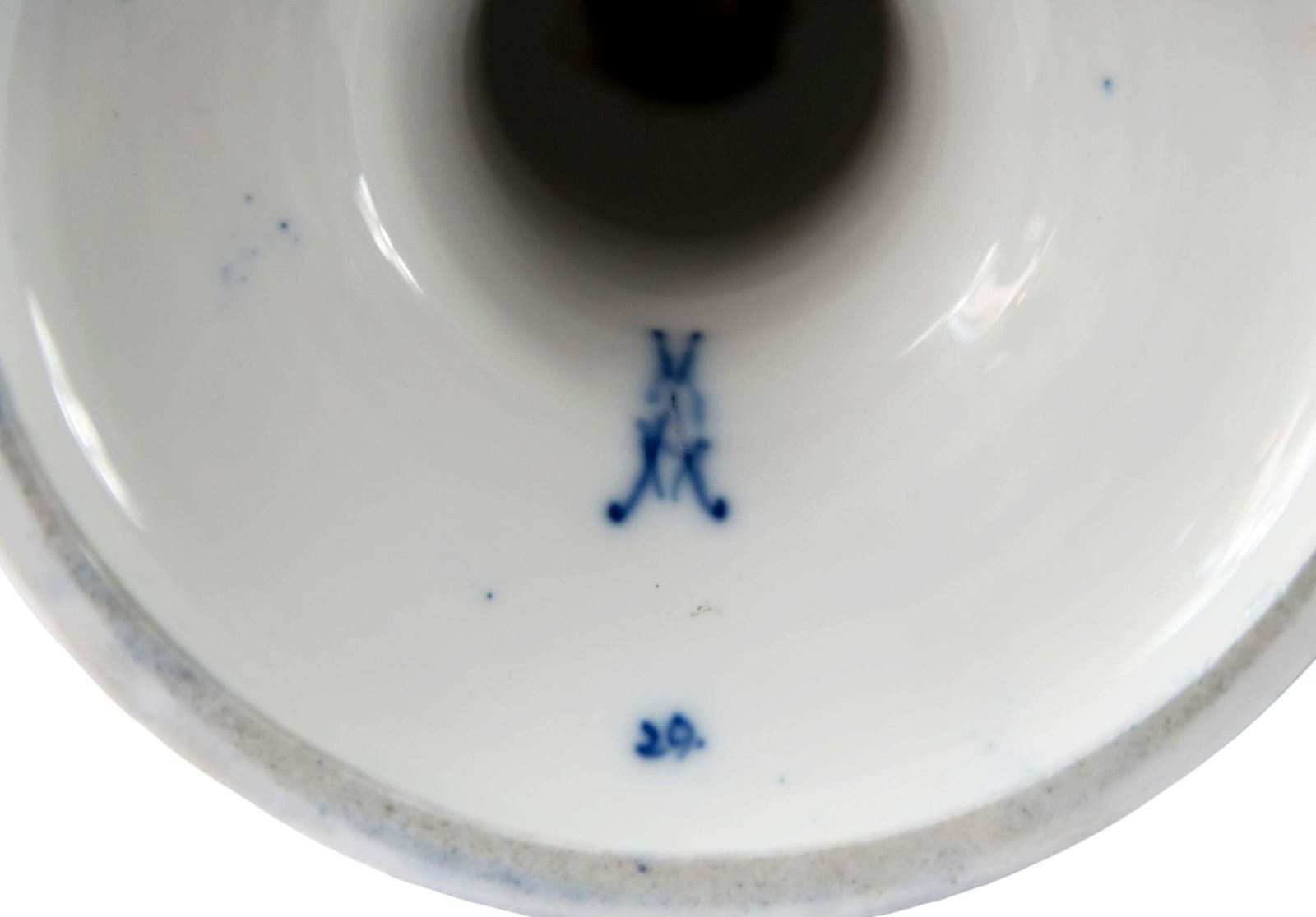photo furniture Pair Of German Meissen Porcelain Cobalt Blue Vases