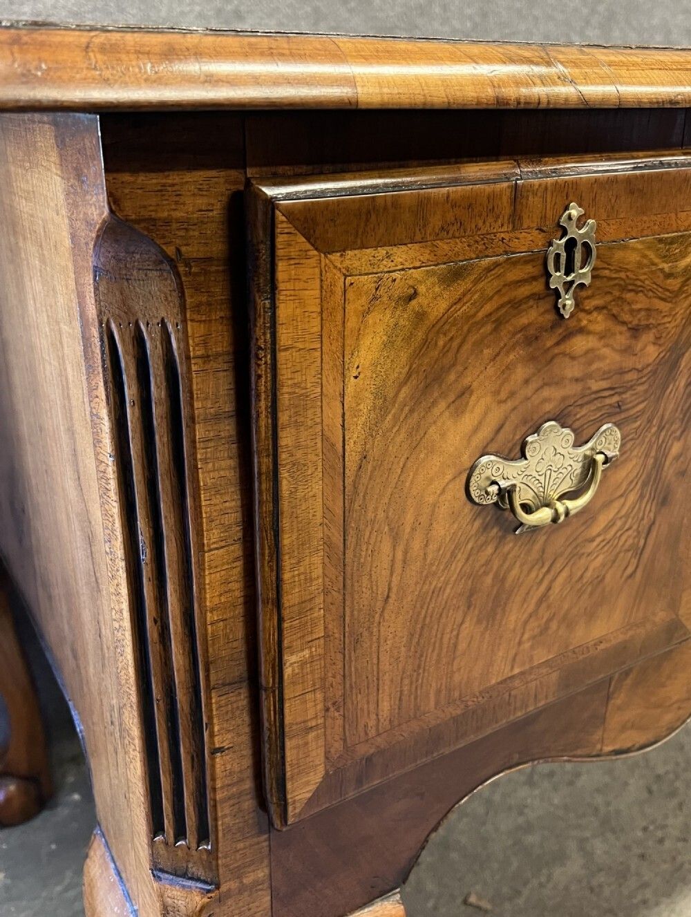 Antique Walnut Desk Or Dressing Table photo vintage