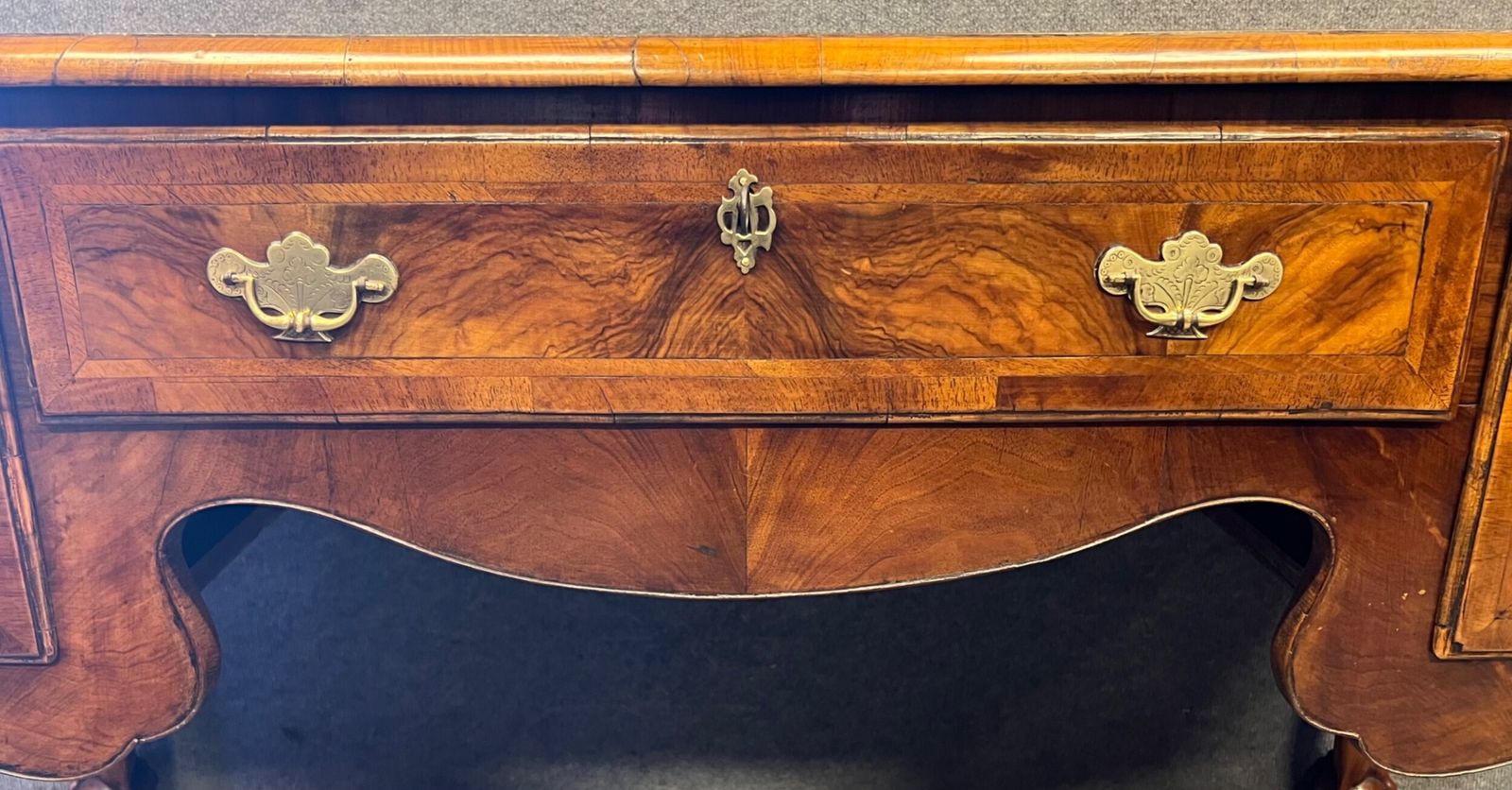 Furniture Antique Walnut Desk Or Dressing Table photo