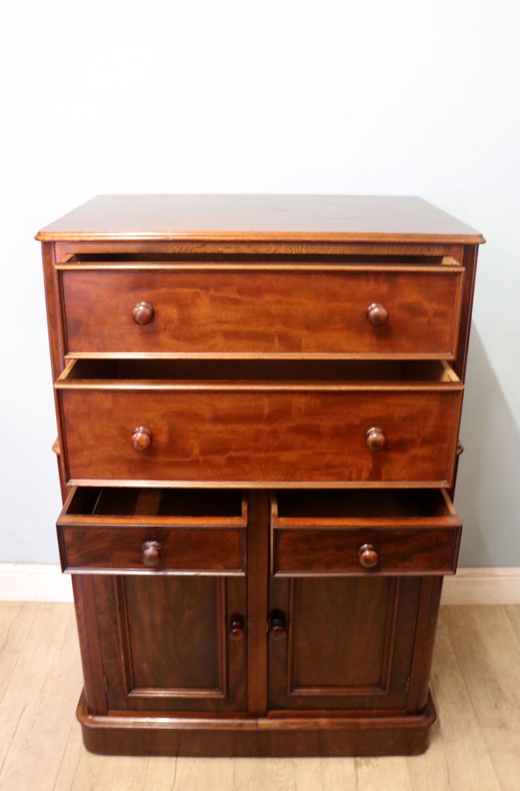 Victorian Quality! A Well Made And Wonderfully Practical Mahogany Side Cabinet. photo furniture