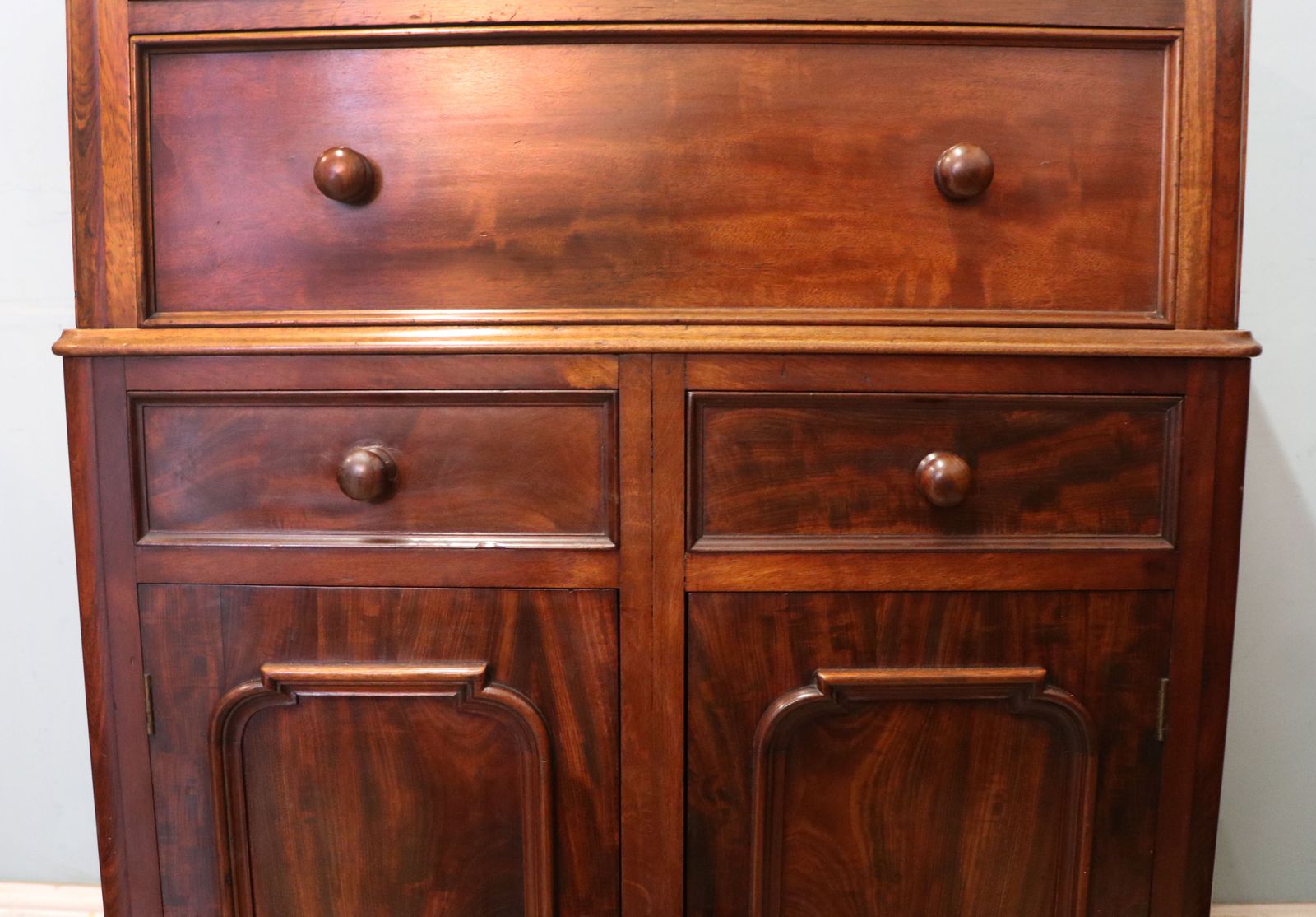 Victorian Quality! A Well Made And Wonderfully Practical Mahogany Side Cabinet. photo Furniture