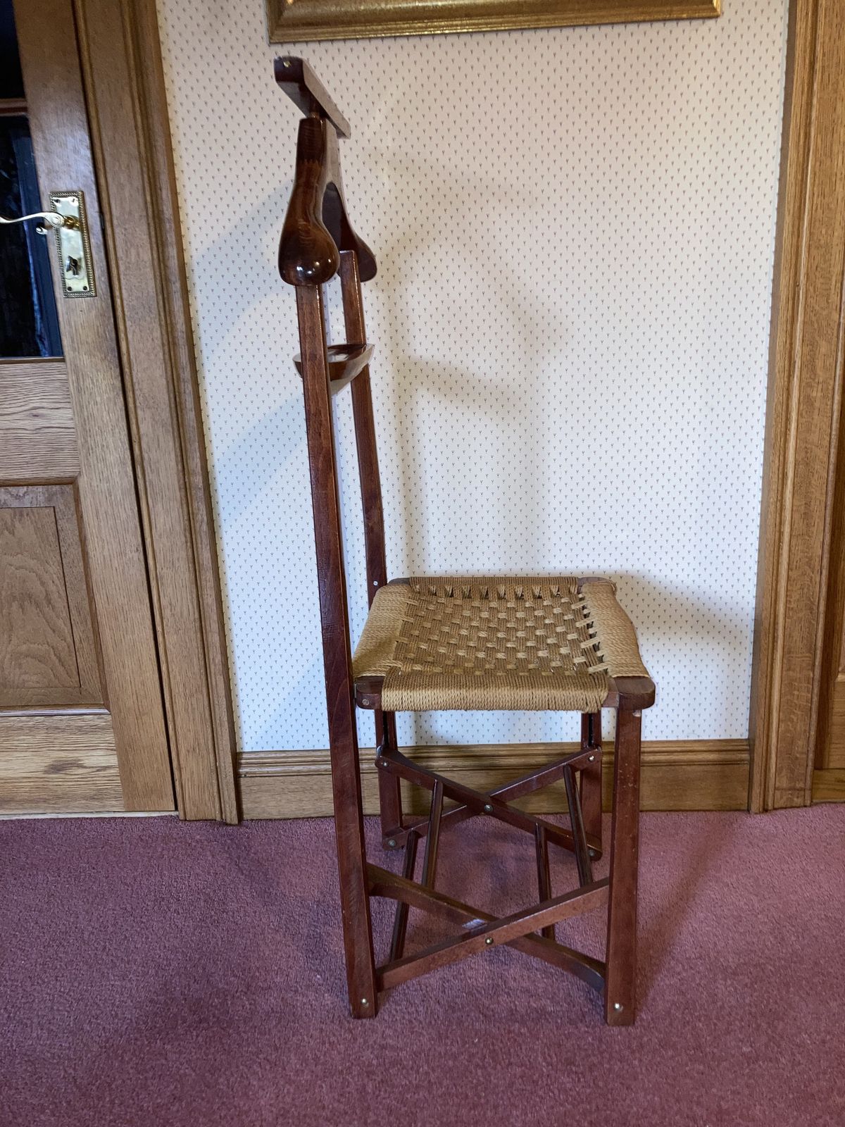 Italian Gentlemen’s Folding Valet Chair photo furniture