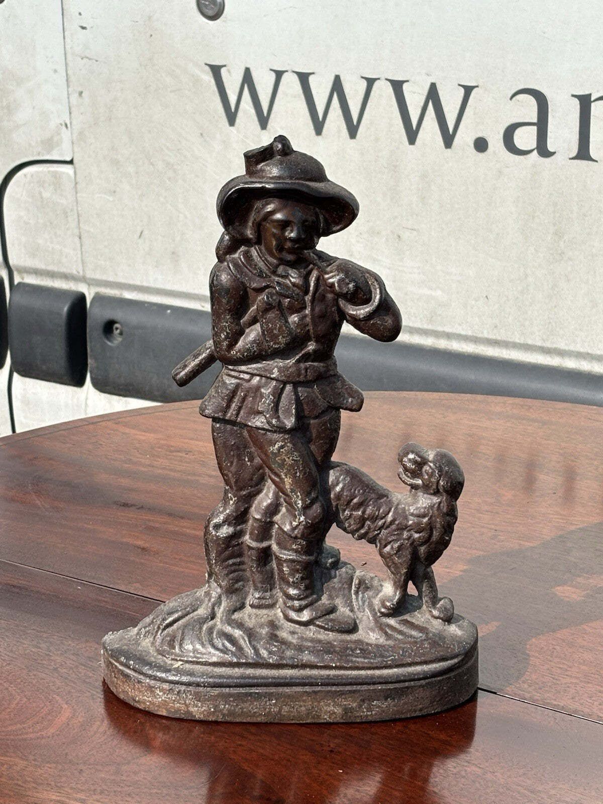 Antique Cast Iron Doorstop, 1800s photo for sale
