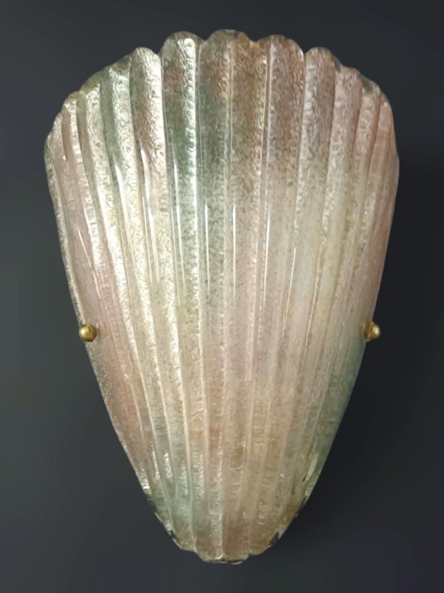 Green And Pink Graniglia Shield Sconce photo Lighting