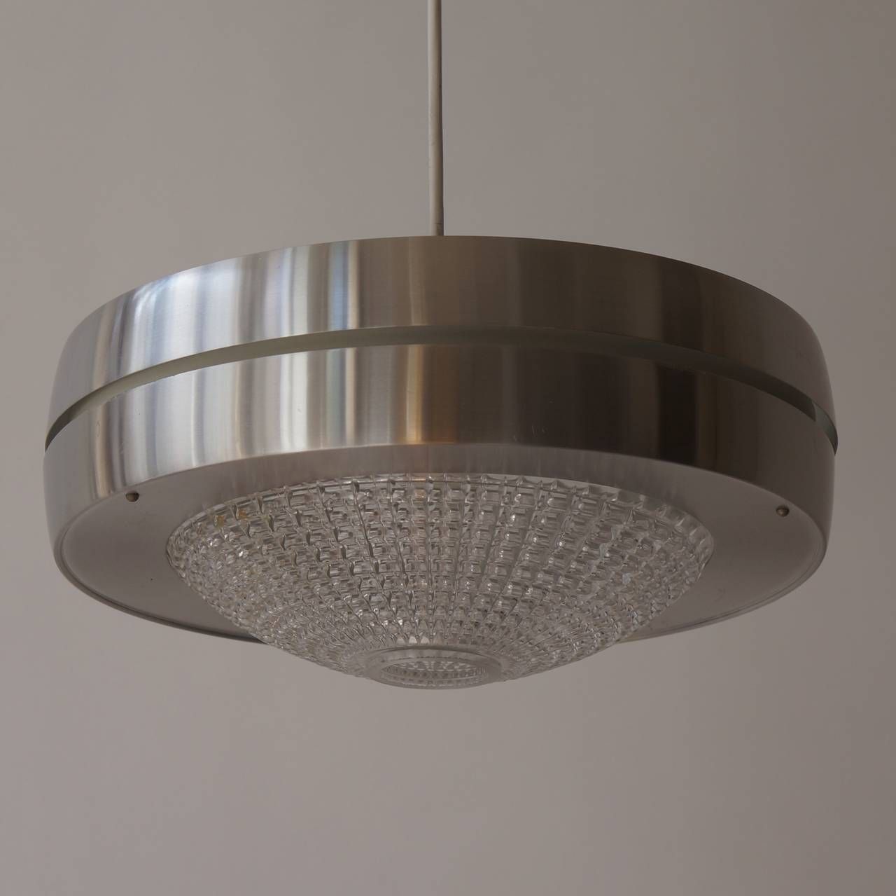 Four Raak Ufo Shaped Pendant Lights In Glass And Aluminum photo buy