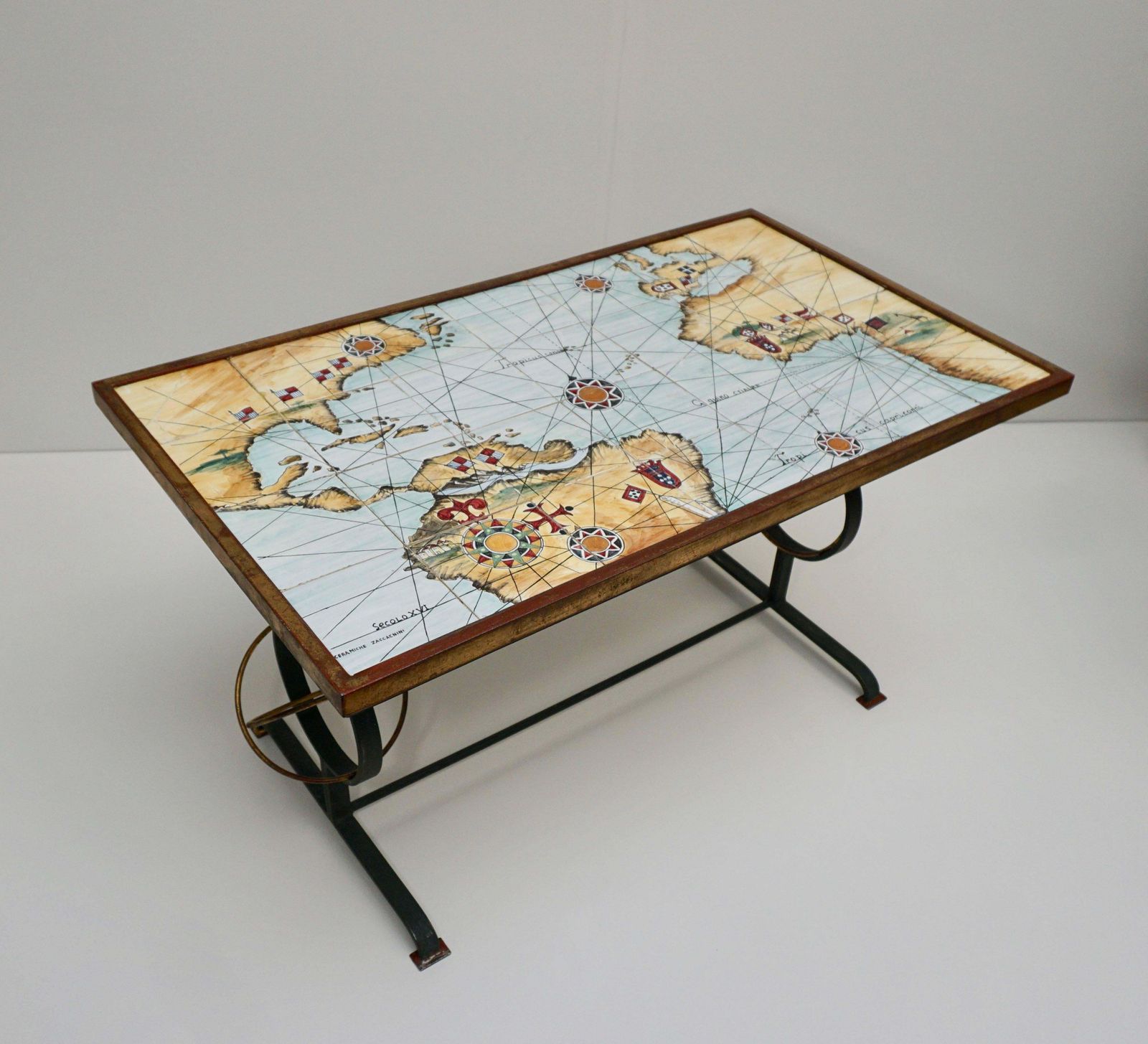 Rare And Elegant Italian Coffee Table By Ceramiche Zaccacnini photo 2293.0