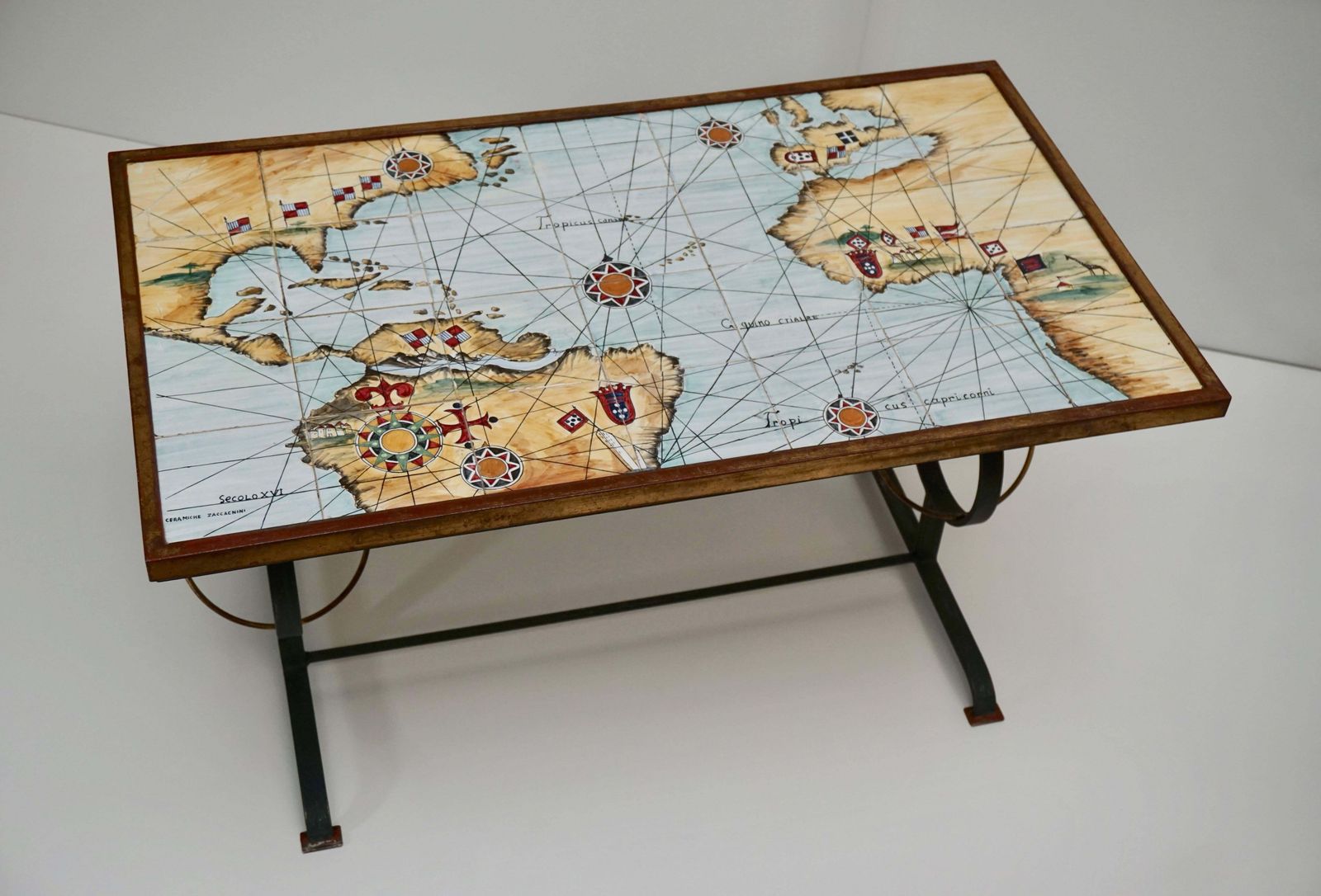 2293.0 Rare And Elegant Italian Coffee Table By Ceramiche Zaccacnini photo