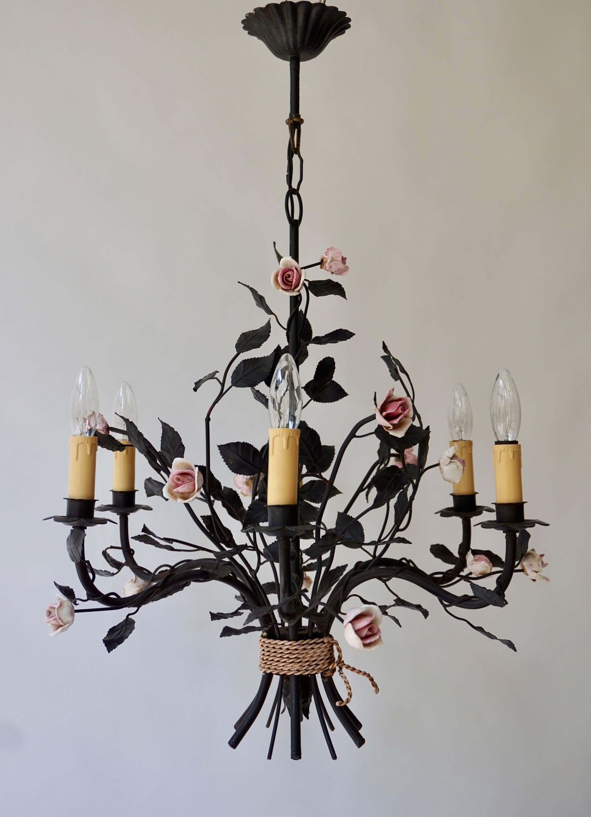 Italian Porcelain Flower Chandelier photo 1486.0