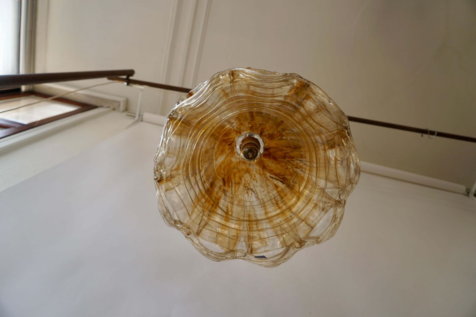 1022.0 Brown And Transparent Acrylic Pendant Lamp, 1970s photo