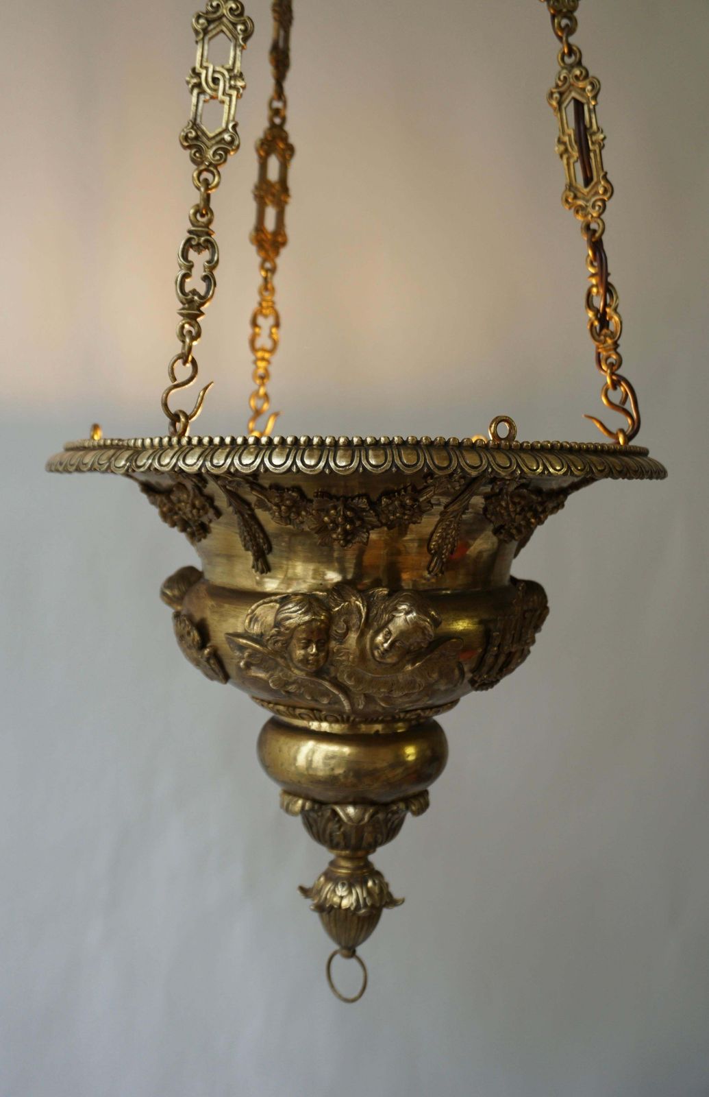 photo buy Antique Gothic Revival Chandelier And Church Sanctuary Lamp