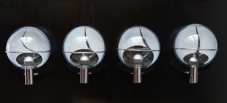 Four Murano Wall Lamps By Toni Zuccheri photo furniture