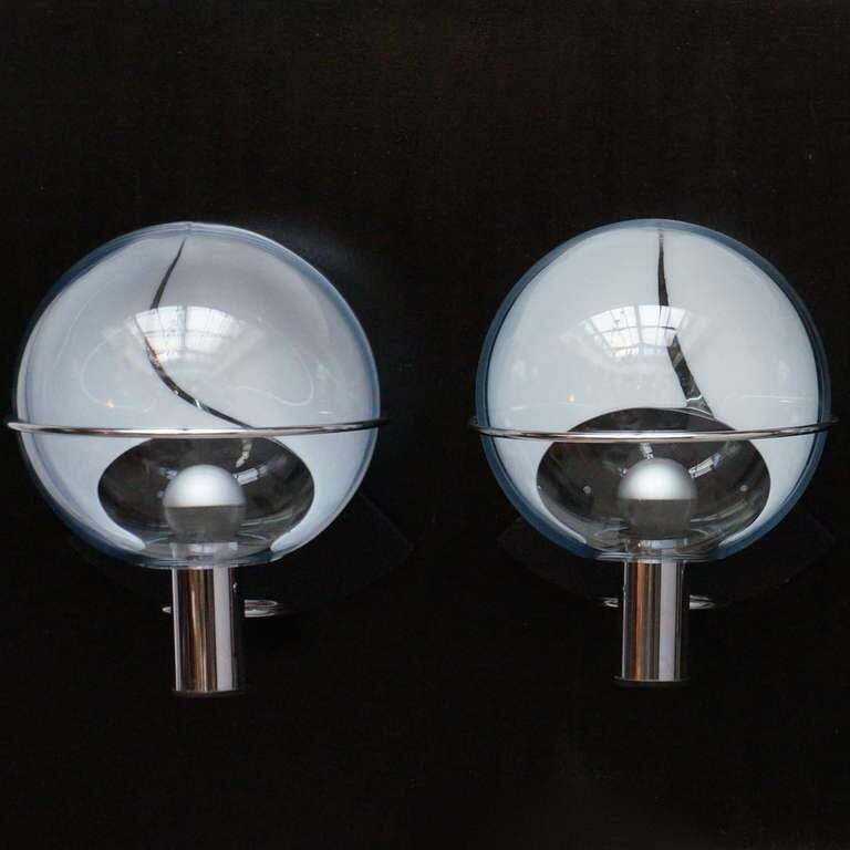 photo for sale Four Murano Wall Lamps By Toni Zuccheri