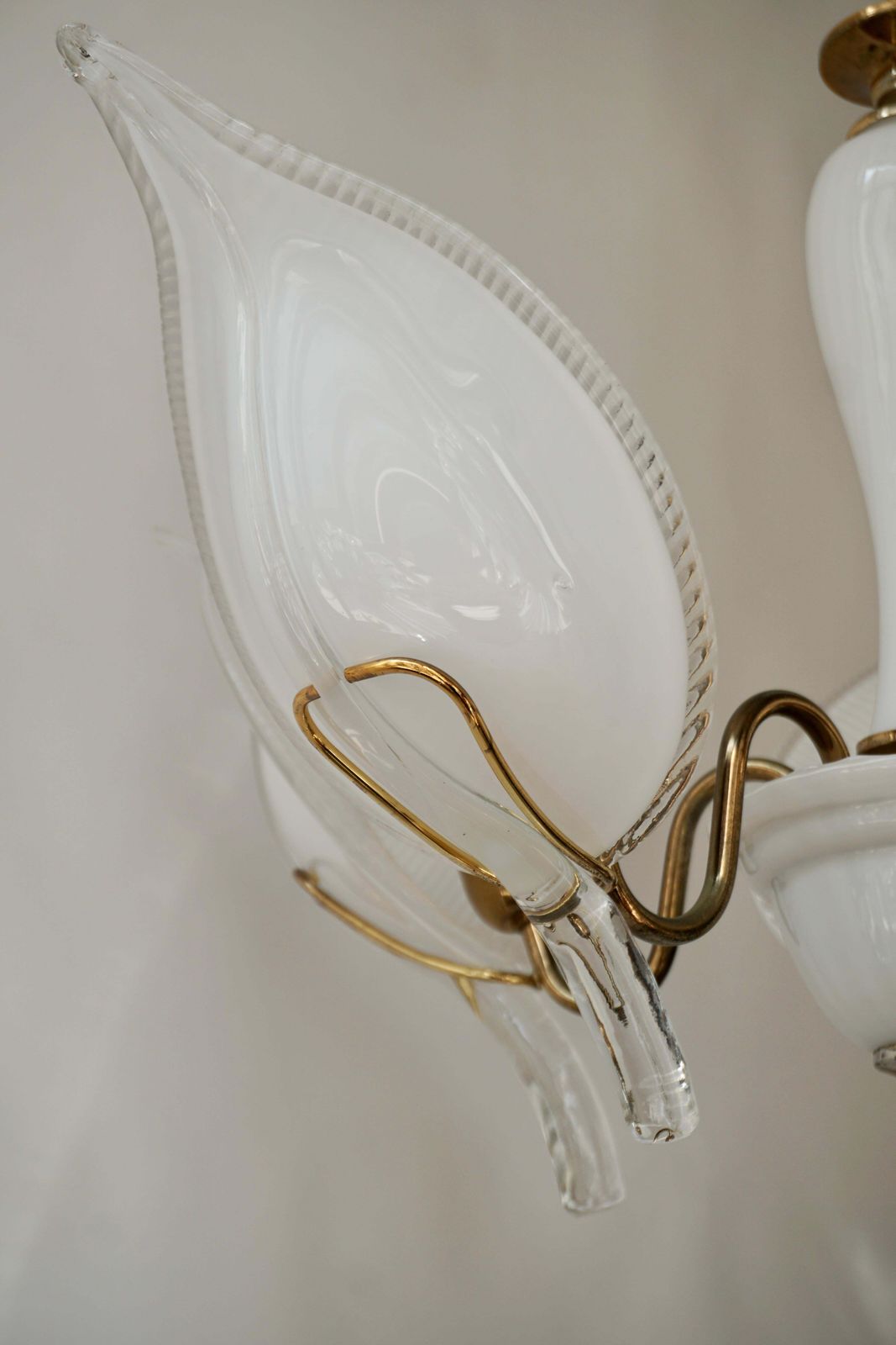 1616.0 Mid Century Modern Murano 5 Leaf Chandelier By Franco Luce photo