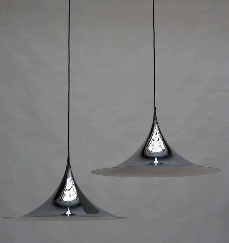 One Of Two Huge Semi Pendal Ceiling Lights By Fog & Mørup photo vinterior