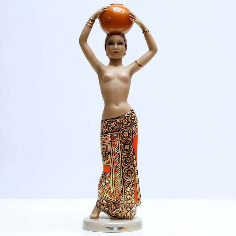 Large Art Deco Statue By Cia Manna, Torino Italy photo furniture