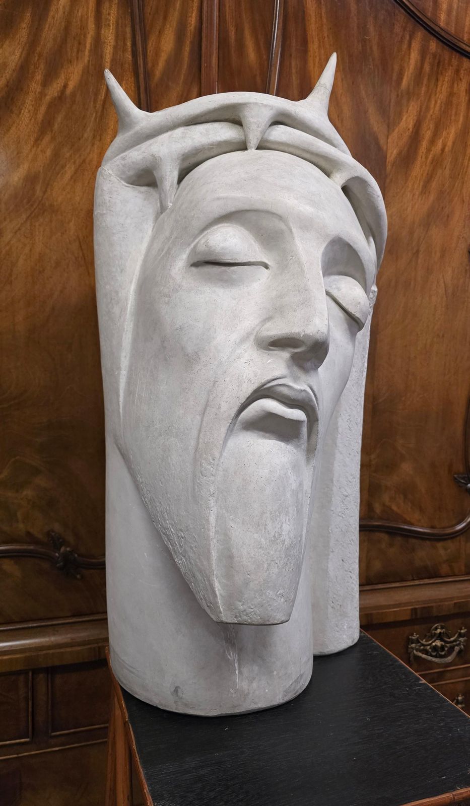 Beautiful Art Deco Plaster Bust Of Christ By A. Gille photo for sale