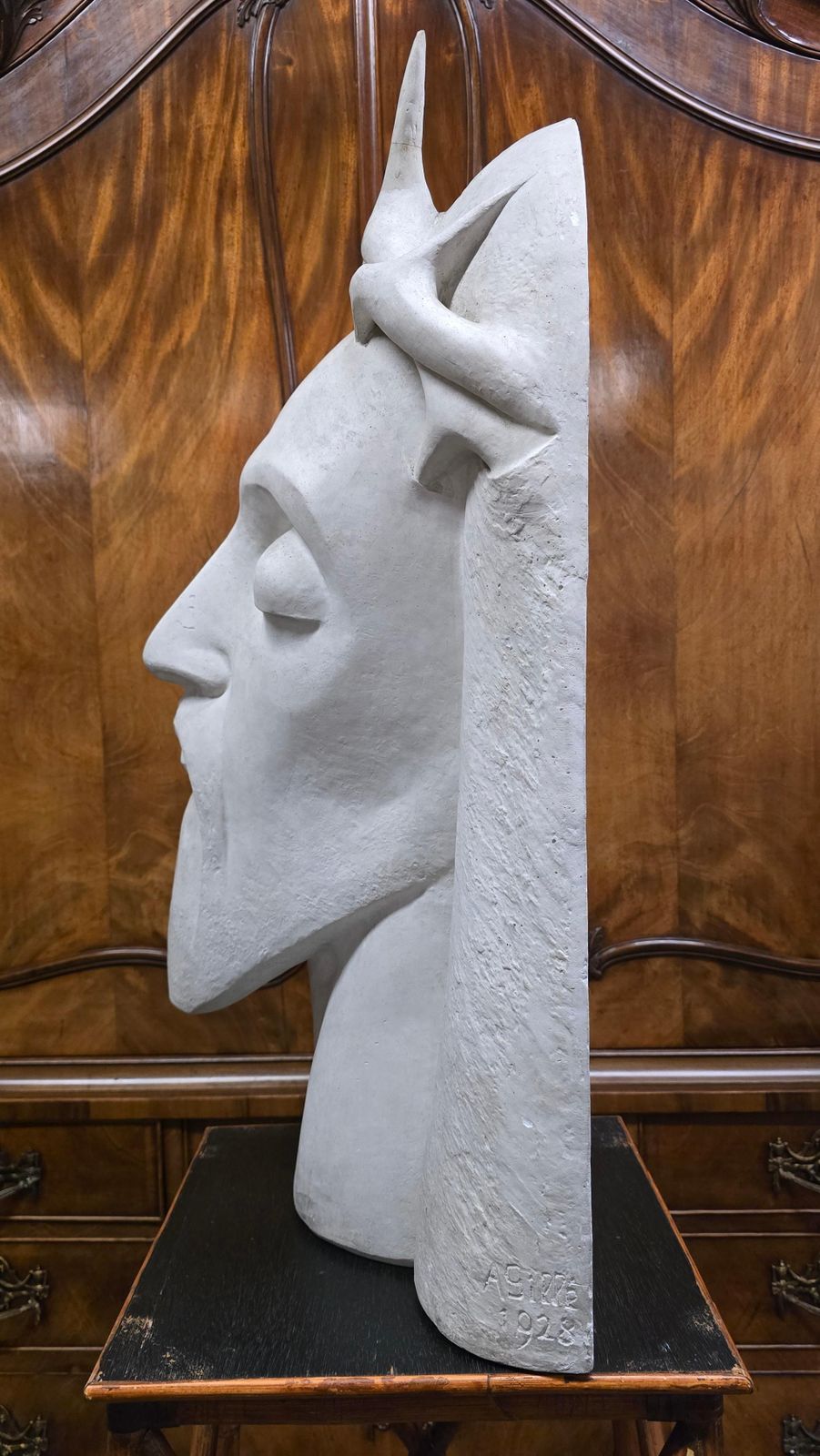 Beautiful Art Deco Plaster Bust Of Christ By A. Gille photo buy