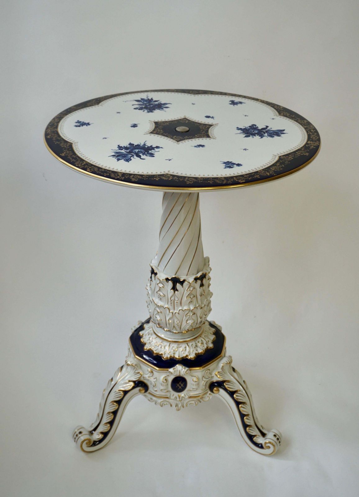 Porcelain Hollywood Regency Style Side End Table, Germany, 20th Century photo buy
