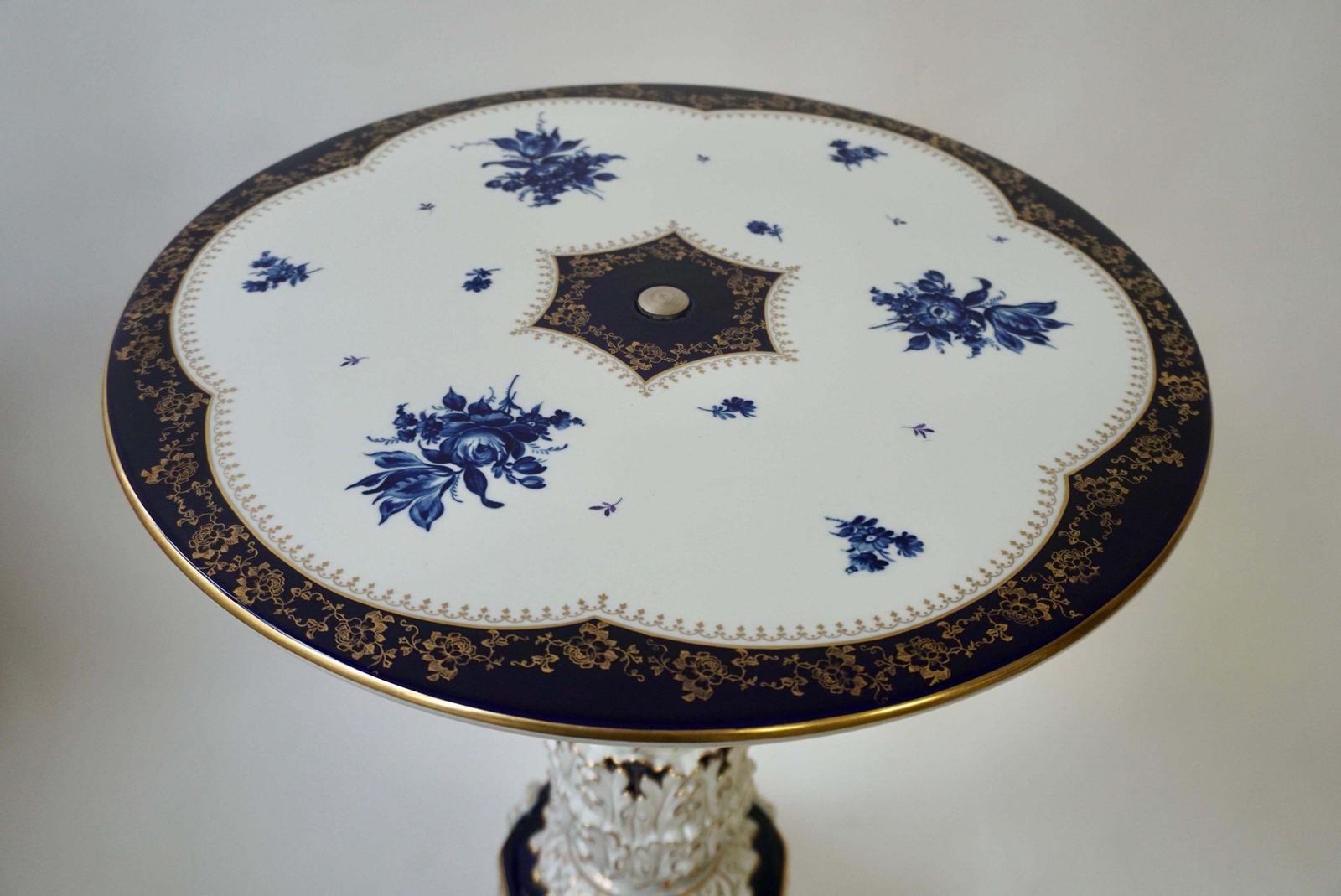 Porcelain Hollywood Regency Style Side End Table, Germany, 20th Century photo vintage