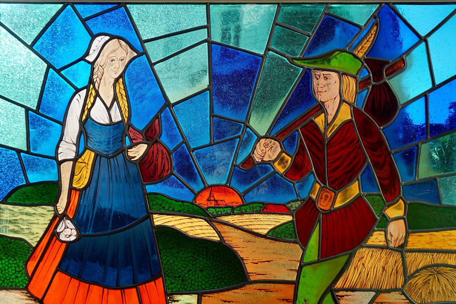 Colorful Stained Glass Window photo Art