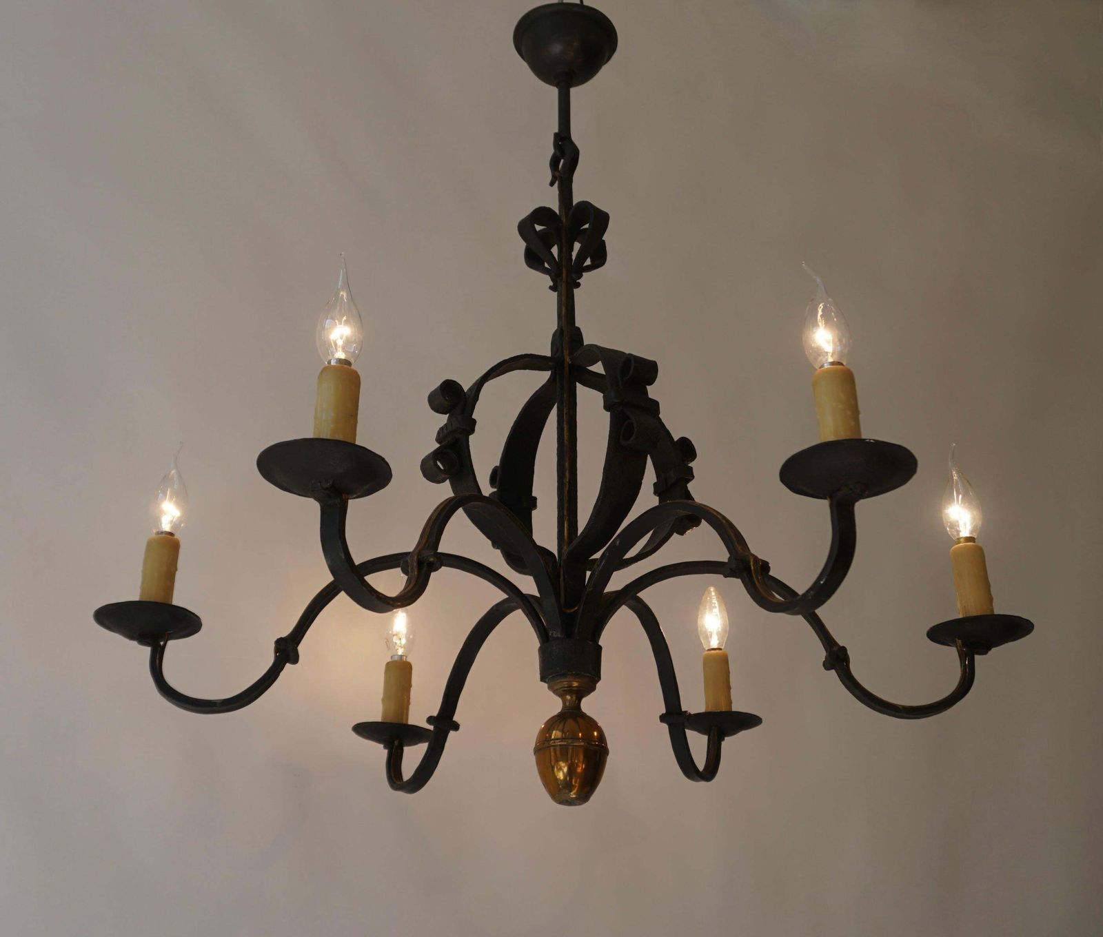 Wrought Iron Chandelier, France photo 1871.0