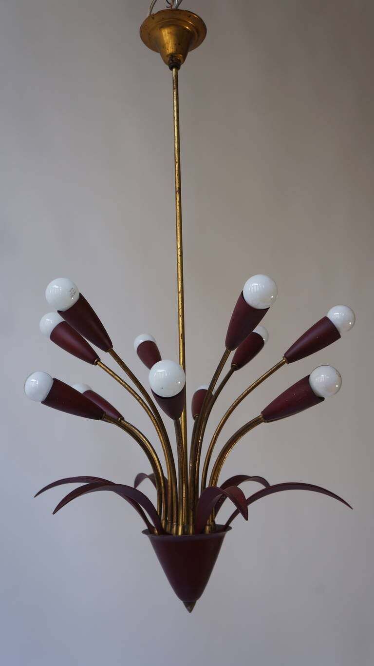 Ceiling Sputnik Lamp In The Manner Of Arteluce, Italy, 1950s photo 2254.0