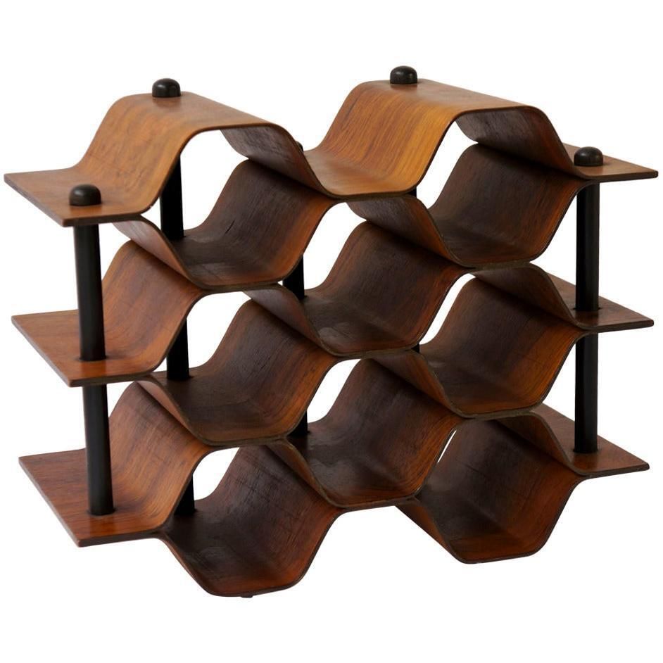 Wine Rack In Rosewood By Torsten Johansson, Sweden, 1960