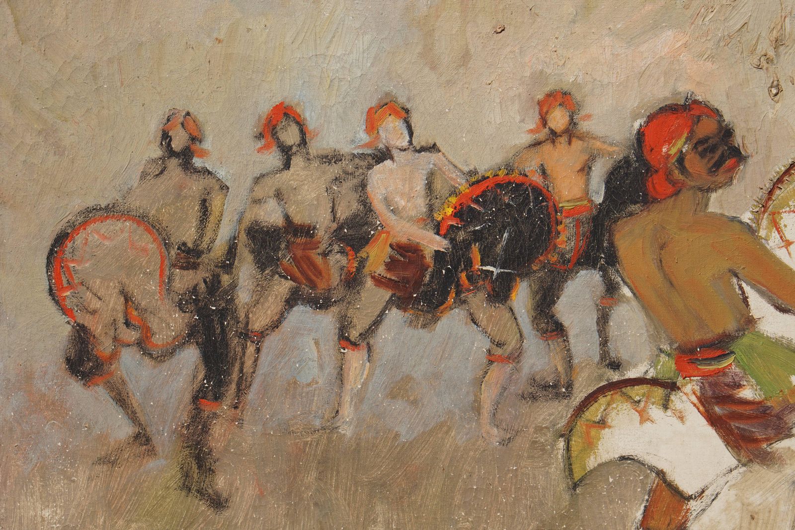 Dancers Painting By Bagong Kussudiardja, Indonesia, 1950s photo Art