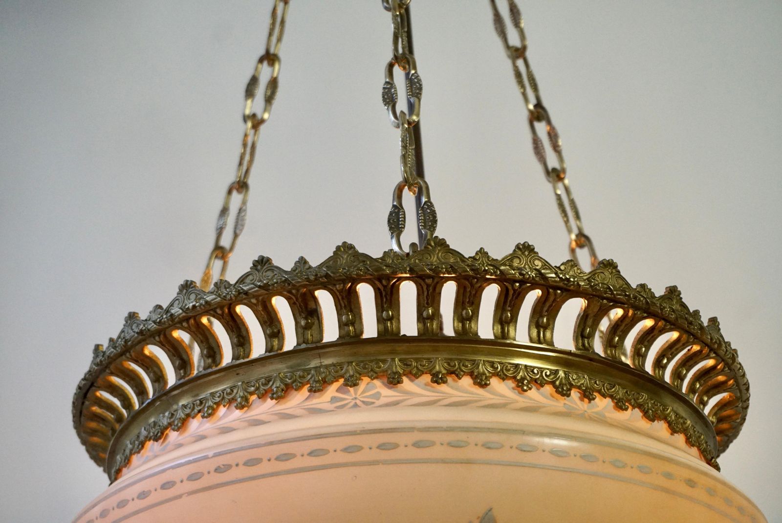 Superb Antique Lampshade Chandelier Lithophane, Biscuit From Porcelain photo 3736.0
