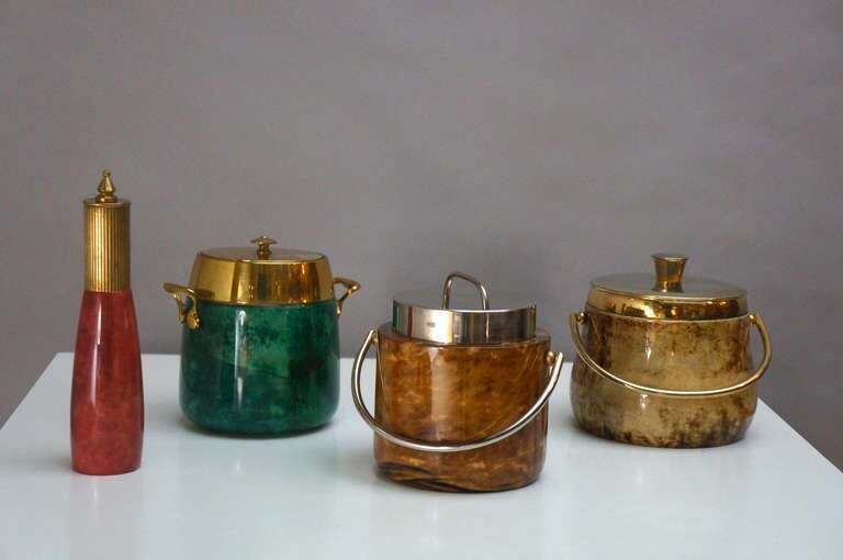Fine And Rare Aldo Tura Cocktail Bar Set photo for sale